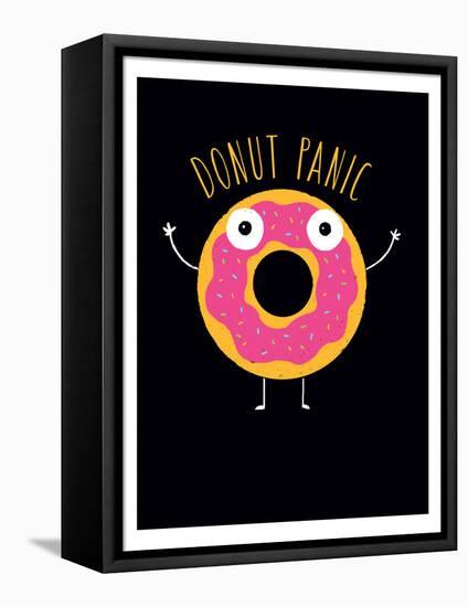 Donut Panic-Michael Buxton-Framed Stretched Canvas
