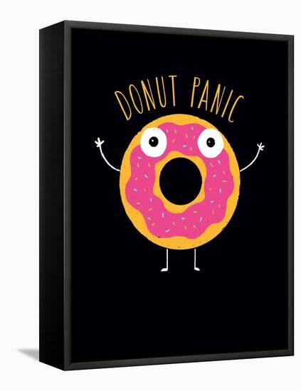 Donut Panic-Michael Buxton-Framed Stretched Canvas