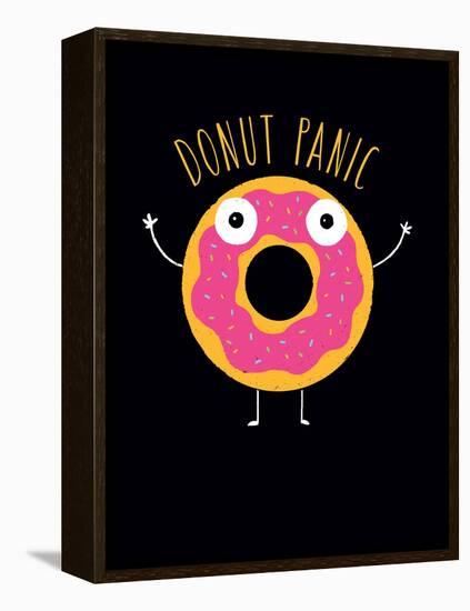 Donut Panic-Michael Buxton-Framed Stretched Canvas