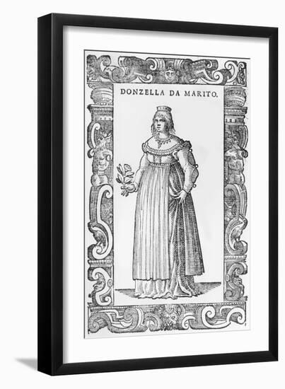 Donzella De Marito, 1590-Cesare Vecellio-Framed Giclee Print