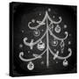 Doodle Christmas Tree with Balls for Xmas Design-Ozerina Anna-Stretched Canvas