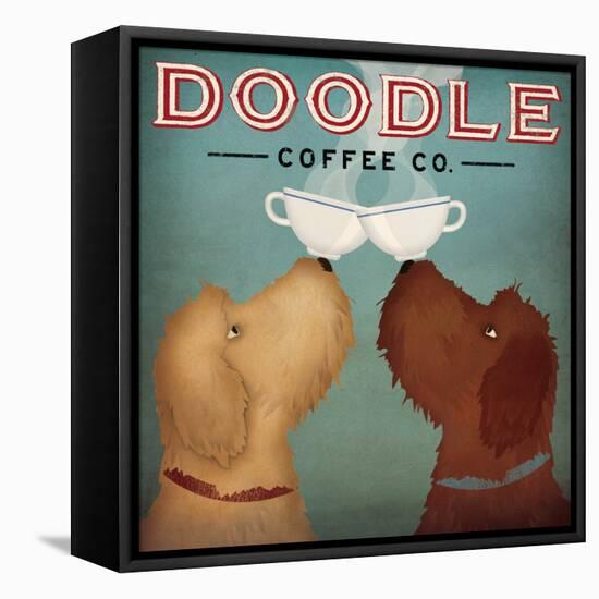Doodle Coffee Double I-Ryan Fowler-Framed Stretched Canvas