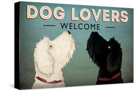 Doodle Dog Lovers Welcome-Ryan Fowler-Stretched Canvas