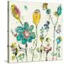 Doodle Garden Cream-Kellie Day-Stretched Canvas
