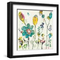 Doodle Garden Cream-Kellie Day-Framed Art Print