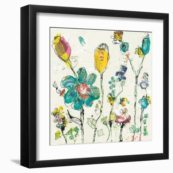 Doodle Garden Cream-Kellie Day-Framed Art Print