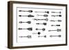 Doodle Hand Drawn Arrows Set. Vector Hand Drawn Sketch. Hunting Doodles-mcherevan-Framed Art Print