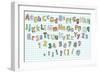 Doodled Grunge Alphabet-vook-Framed Premium Giclee Print