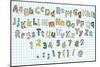 Doodled Grunge Alphabet-vook-Mounted Premium Giclee Print