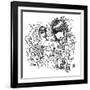 Doodled-Emily the Strange-Framed Photographic Print