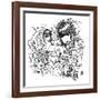 Doodled-Emily the Strange-Framed Photographic Print