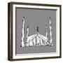 Doodles of Mosques-Romas Ph-Framed Art Print