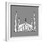 Doodles of Mosques-Romas Ph-Framed Art Print