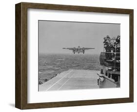 Doolittle Raid on Tokyo,B-25 Leaves USS Hornet-null-Framed Photographic Print