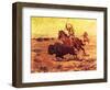 Doomed - Indian Hunting Buffalo-Charles Shreyvogel-Framed Art Print