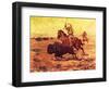 Doomed - Indian Hunting Buffalo-Charles Shreyvogel-Framed Art Print