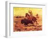 Doomed - Indian Hunting Buffalo-Charles Shreyvogel-Framed Art Print