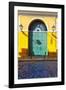 Door and Cobblestone, Old San Juan, Puerto Rico-George Oze-Framed Photographic Print