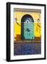 Door and Cobblestone, Old San Juan, Puerto Rico-George Oze-Framed Premium Photographic Print