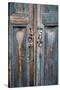 Door and Handle Detail, San Cristobal De Las Casas, Chiapas, Mexico-Brent Bergherm-Stretched Canvas