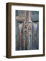 Door and Handle Detail, San Cristobal De Las Casas, Chiapas, Mexico-Brent Bergherm-Framed Photographic Print