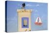 Door and Plaque, Leros, Dodecanese, Greek Islands, Greece, Europe-Neil Farrin-Stretched Canvas
