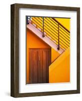 Door at the Bottom of a Stairway in Southern Ireland-Tom Haseltine-Framed Photographic Print