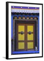 Door at the Buddhist Monastery in Tengboche in the Khumbu Region of Nepal, Asia-John Woodworth-Framed Photographic Print