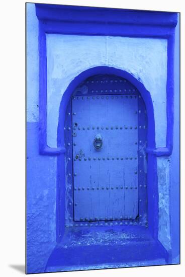 Door, Chefchaouen, Morocco, North Africa-Neil Farrin-Mounted Premium Photographic Print