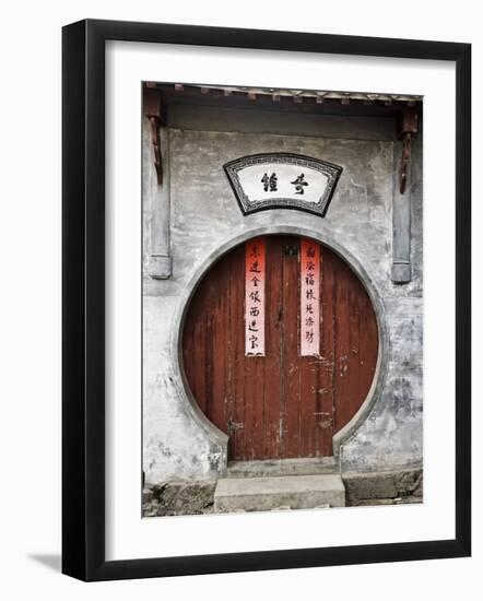 Door, Cheng Kan Village, Anhui Province, China, Asia-Jochen Schlenker-Framed Photographic Print