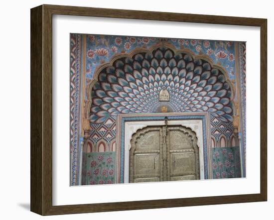 Door, City Palace, Jaipur, Rajasthan, India, Asia-Wendy Connett-Framed Photographic Print