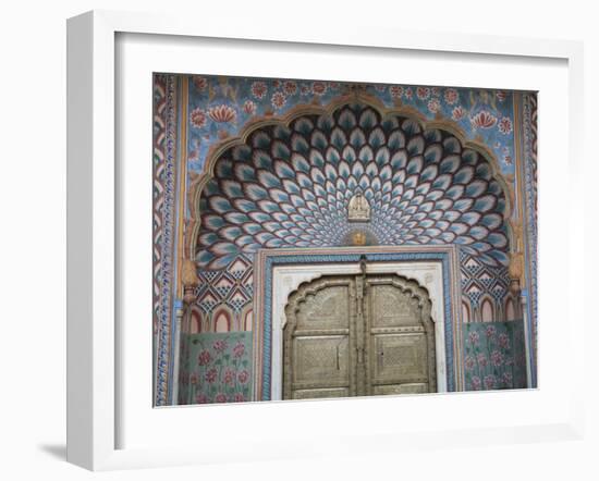 Door, City Palace, Jaipur, Rajasthan, India, Asia-Wendy Connett-Framed Photographic Print