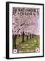 Door County, Wisconsin - Cherry Blossoms-Lantern Press-Framed Art Print