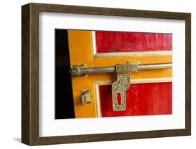 Door Detail at Khumbjung Solukhumbu, Mt Everest, Himalayas, Nepal-Bill Bachmann-Framed Photographic Print