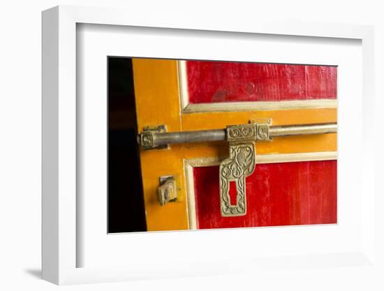 Door Detail at Khumbjung Solukhumbu, Mt Everest, Himalayas, Nepal-Bill Bachmann-Framed Photographic Print