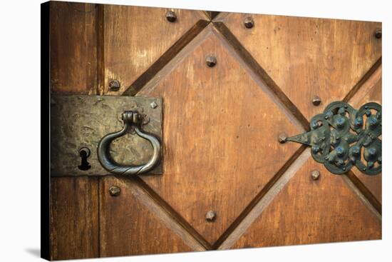 Door detail at Vikingsholm Castle, Emerald Bay State Park, Lake Tahoe, California, USA-Russ Bishop-Stretched Canvas