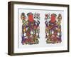 Door Gods Surrounded by Children, Left Panel, C.1980S-null-Framed Giclee Print