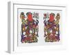 Door Gods Surrounded by Children, Left Panel, C.1980S-null-Framed Giclee Print