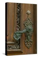 door handle, Hluboka Castle, Czech Republic, Ceske Budejovice-Russell Young-Stretched Canvas