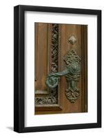 door handle, Hluboka Castle, Czech Republic, Ceske Budejovice-Russell Young-Framed Photographic Print