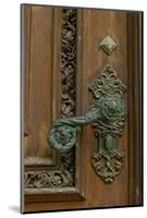 door handle, Hluboka Castle, Czech Republic, Ceske Budejovice-Russell Young-Mounted Photographic Print