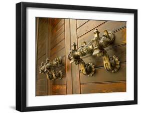 Door Handles, Valletta, Malta, Europe-Nick Servian-Framed Photographic Print