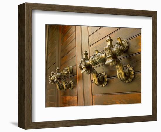 Door Handles, Valletta, Malta, Europe-Nick Servian-Framed Photographic Print