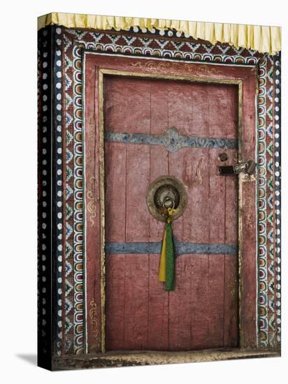 Door, Hemis Gompa (Monastery), Hemis, Ladakh, Indian Himalaya, India-Jochen Schlenker-Stretched Canvas