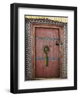 Door, Hemis Gompa (Monastery), Hemis, Ladakh, Indian Himalaya, India-Jochen Schlenker-Framed Premium Photographic Print