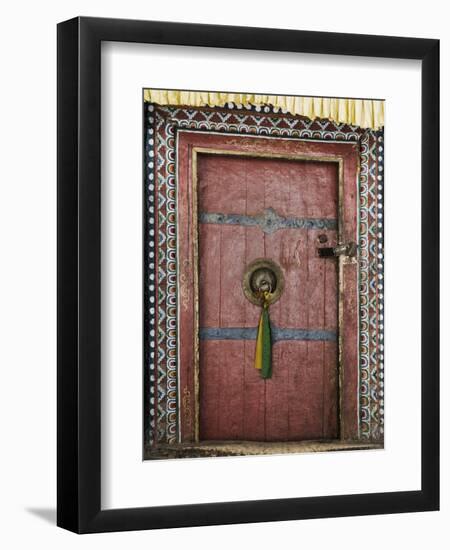 Door, Hemis Gompa (Monastery), Hemis, Ladakh, Indian Himalaya, India-Jochen Schlenker-Framed Premium Photographic Print