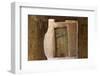 Door in Oasis Town of Al Qasr in Western Desert of Egypt with Old Town-Peter Adams-Framed Photographic Print