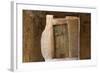 Door in Oasis Town of Al Qasr in Western Desert of Egypt with Old Town-Peter Adams-Framed Photographic Print