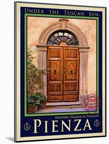 Door in Pienza Tuscany 5-Anna Siena-Mounted Giclee Print