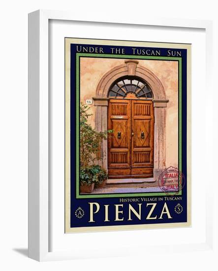 Door in Pienza Tuscany 5-Anna Siena-Framed Giclee Print